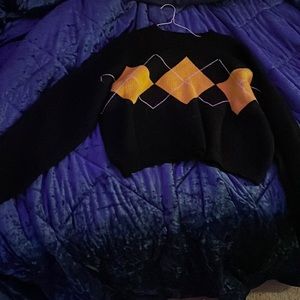 black and yellow sweater